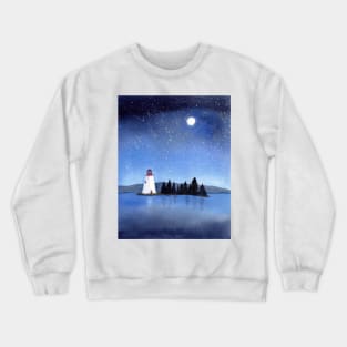 Lighthouse under a Star Sky Crewneck Sweatshirt